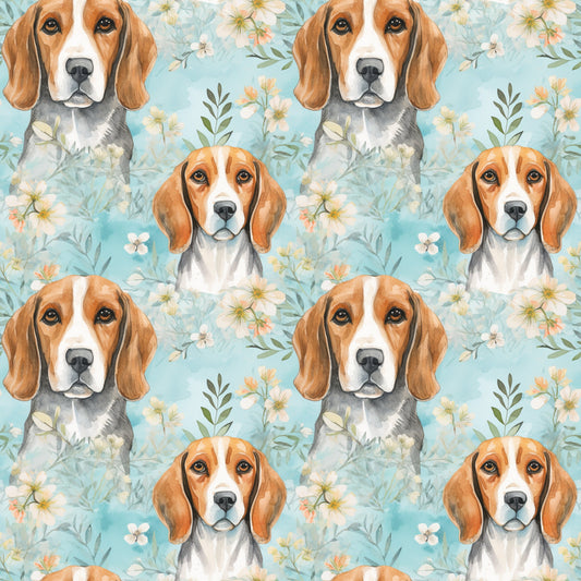 Beagle Dog (Faux Leather - 8" x 13" Printed Sheet)