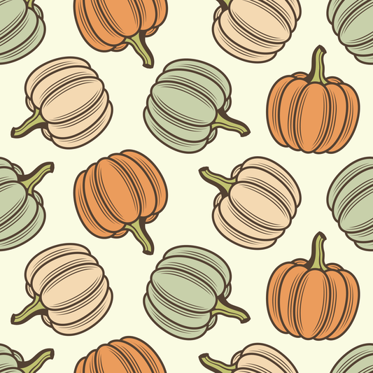 Muted Pumpkins (Faux Leather - 8" x 13" Printed Sheet)