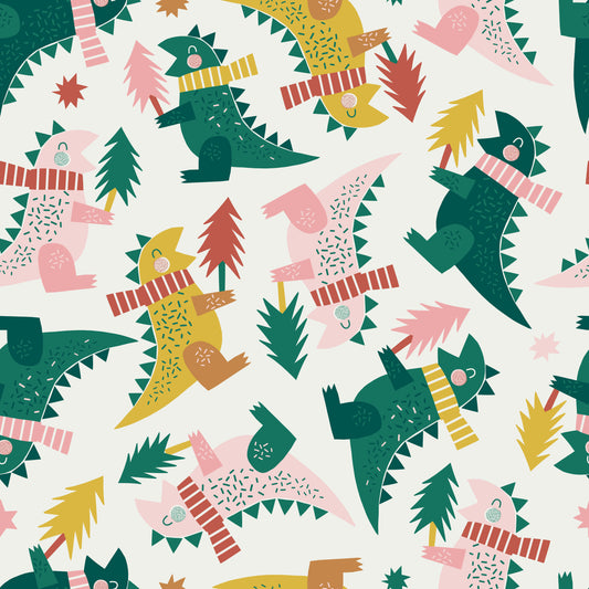 Christmas Dinos with scarves