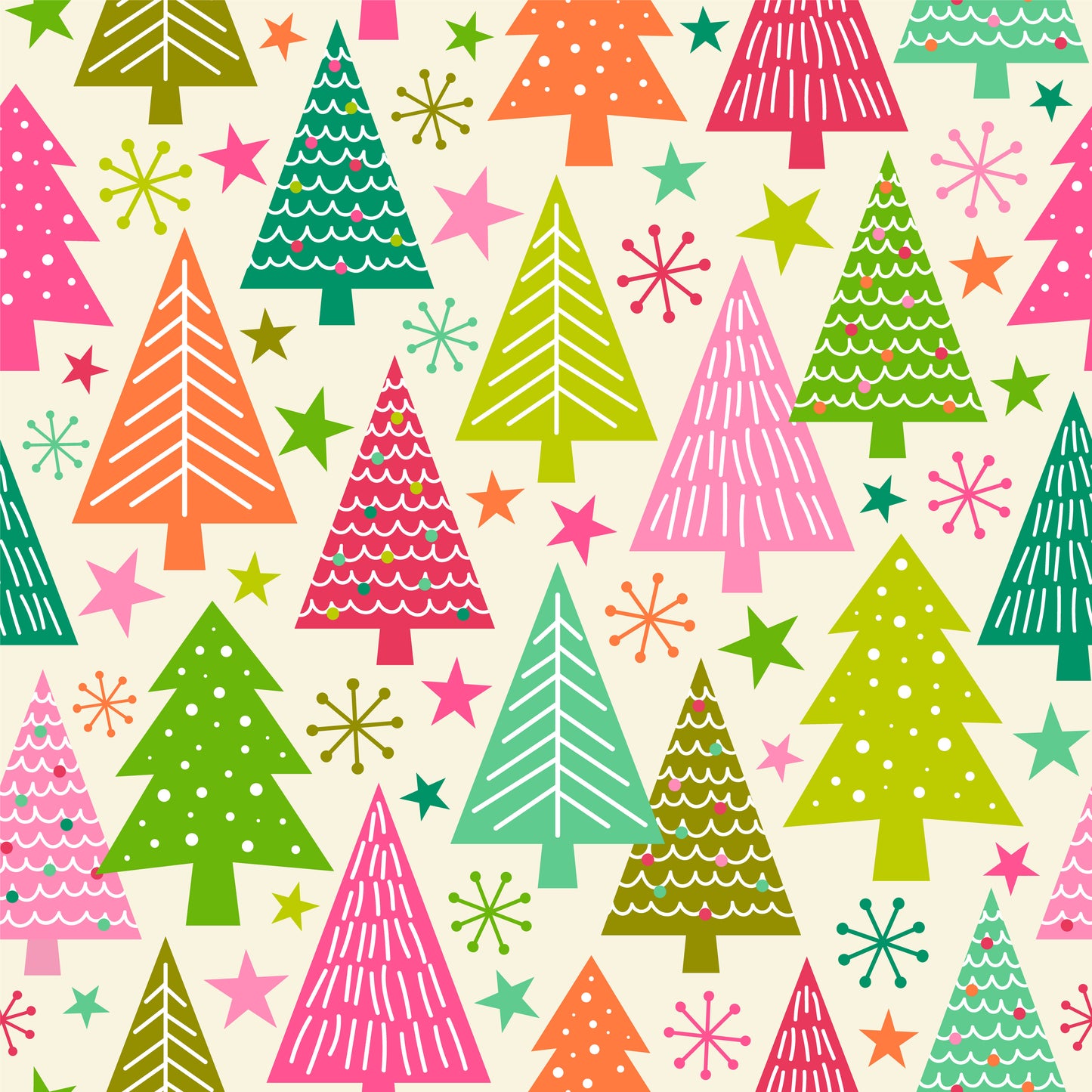 Colorful Modern Christmas Trees