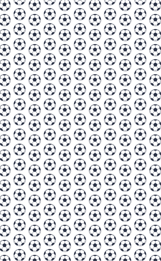 Black And White Soccer Balls - Faux Leather (8x13")