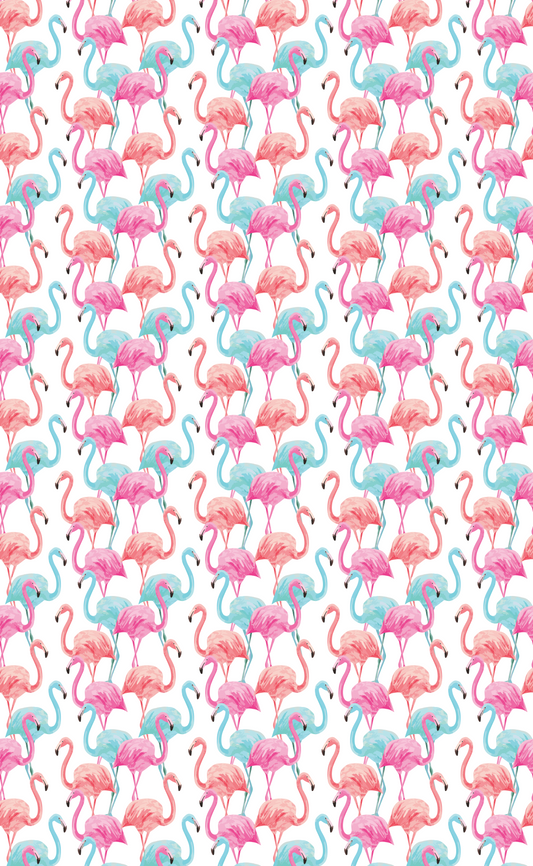 Colorful Flamingos (8x13" Faux Leather)
