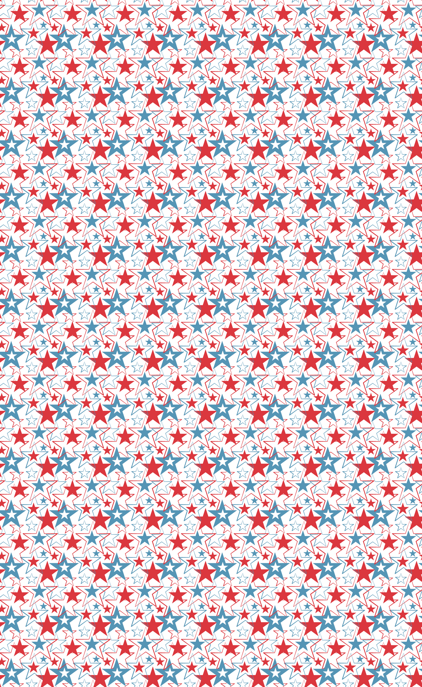 Red White and Blue Stars (8x13" Faux Leather)