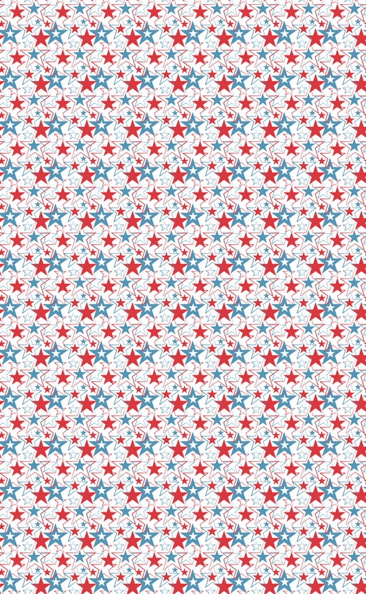 Red White and Blue Stars (8x13" Faux Leather)
