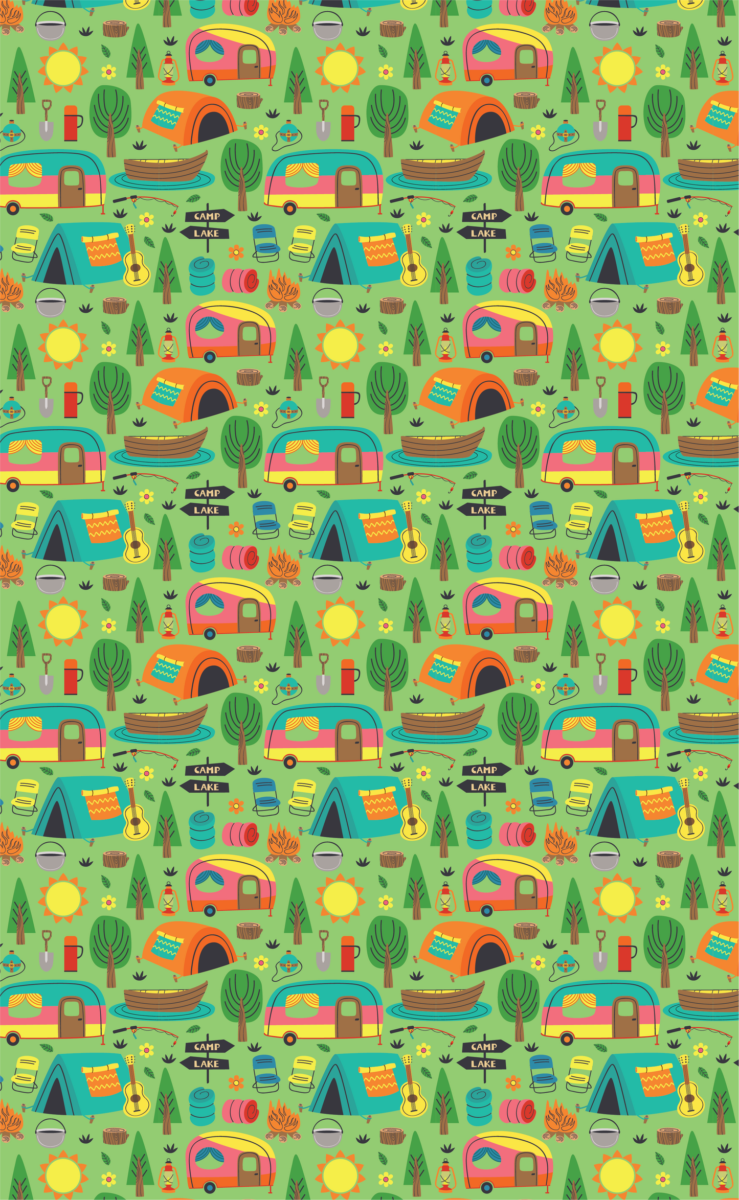 Tents And Campers (8x13" Faux Leather)