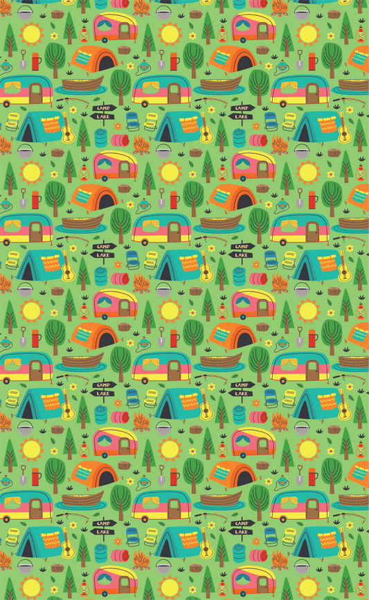 Tents And Campers (8x13" Faux Leather)