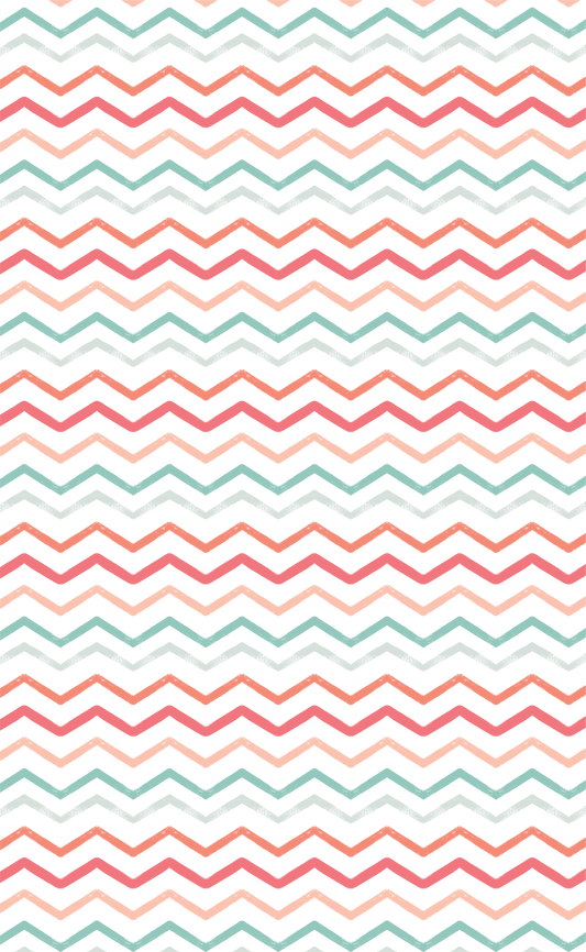 Pastel Zig Zag  Faux Leather (8" x 13" Printed Sheet)