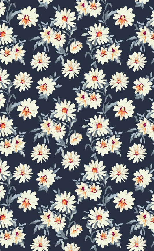 Floral with Dark Background (Faux Leather - 8" x 13" Printed Sheet)