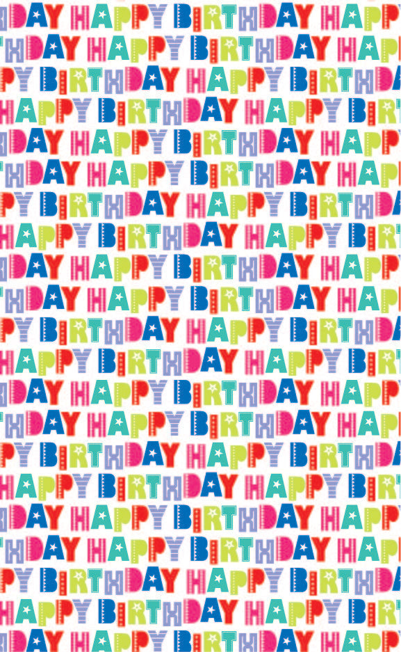 Happy Birthday (Faux Leather - 8" x 13" Printed Sheet)