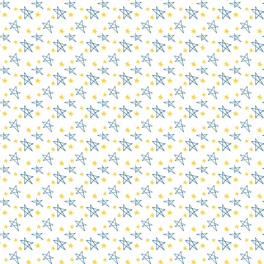 Blast Off Stars (Faux Leather - 8" x 13" Printed Sheet)