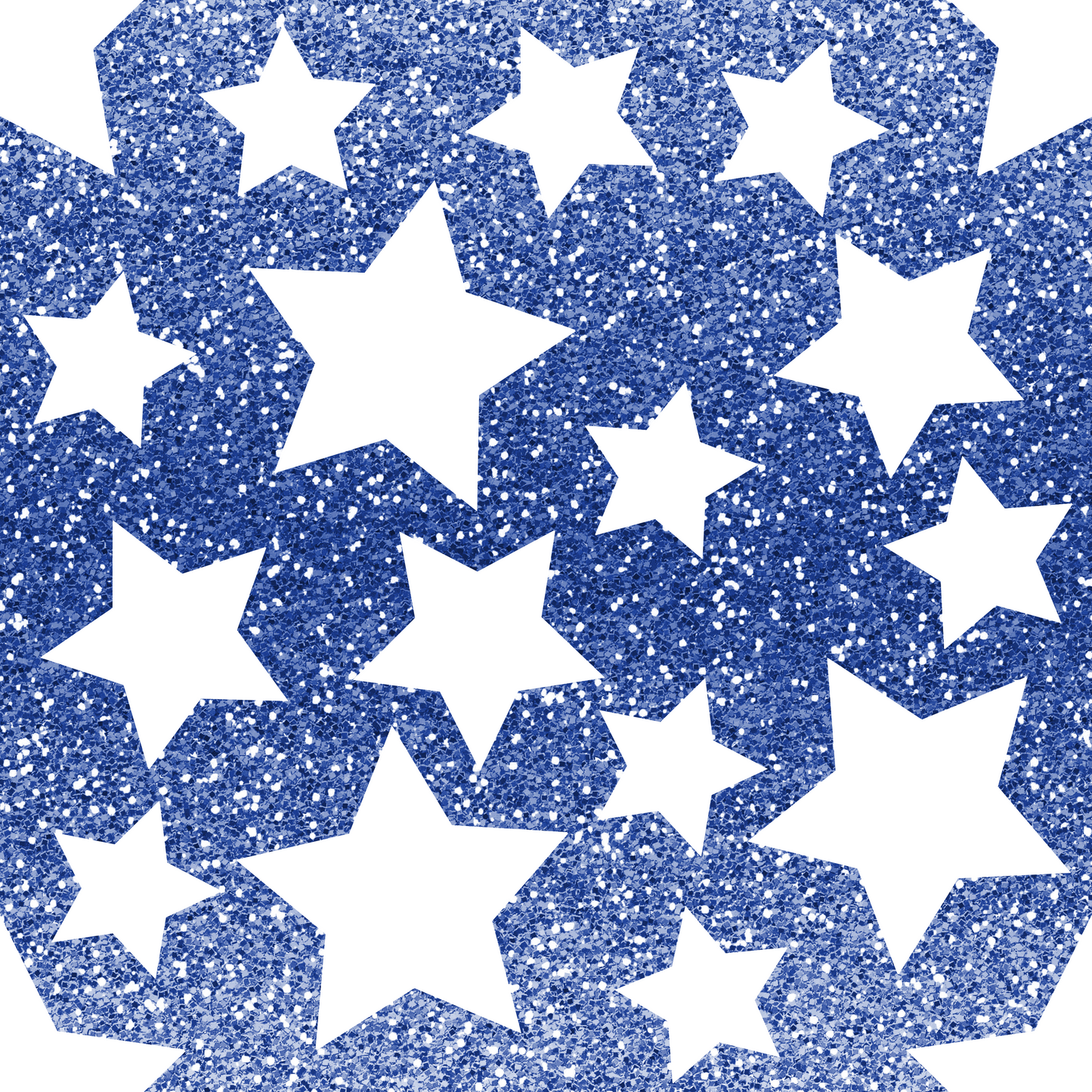 American Glitter Stars (Faux Leather - 8" x 13" Printed Sheet)