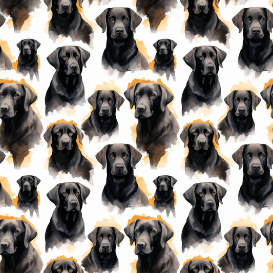 Black Labrador Dog (Adhesive Vinyl - 12" x 12" Printed Sheet)