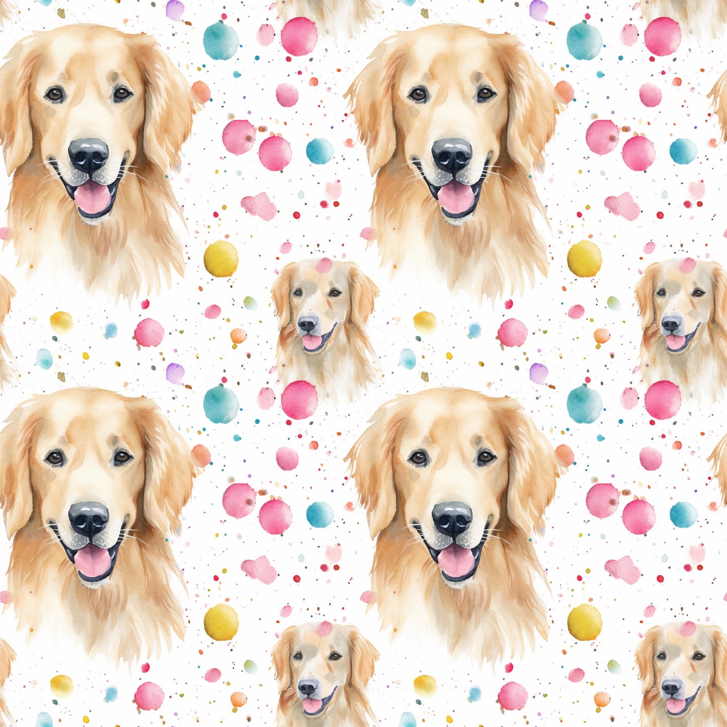 Golden Retriever Dog (Faux Leather - 8" x 13" Printed Sheet)