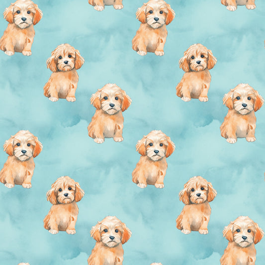 Pups/Puppies (Faux Leather - 8" x 13" Printed Sheet)