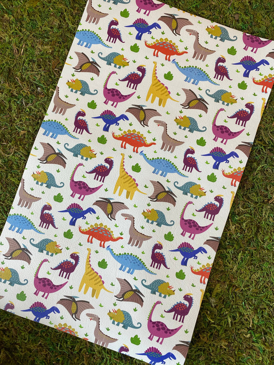 Dinosaurs (Faux Leather - 8" x 13" Printed Sheet)