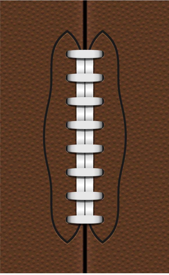 Football Seam (Faux Leather - 8" x 13" Printed Sheet)