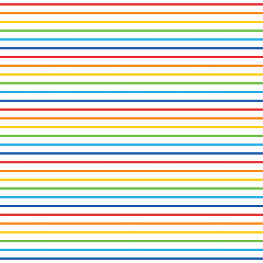 Stripes of Red, Orange, Yellow, Green & Blue (Faux Leather - 8" x 13" Printed Sheet)