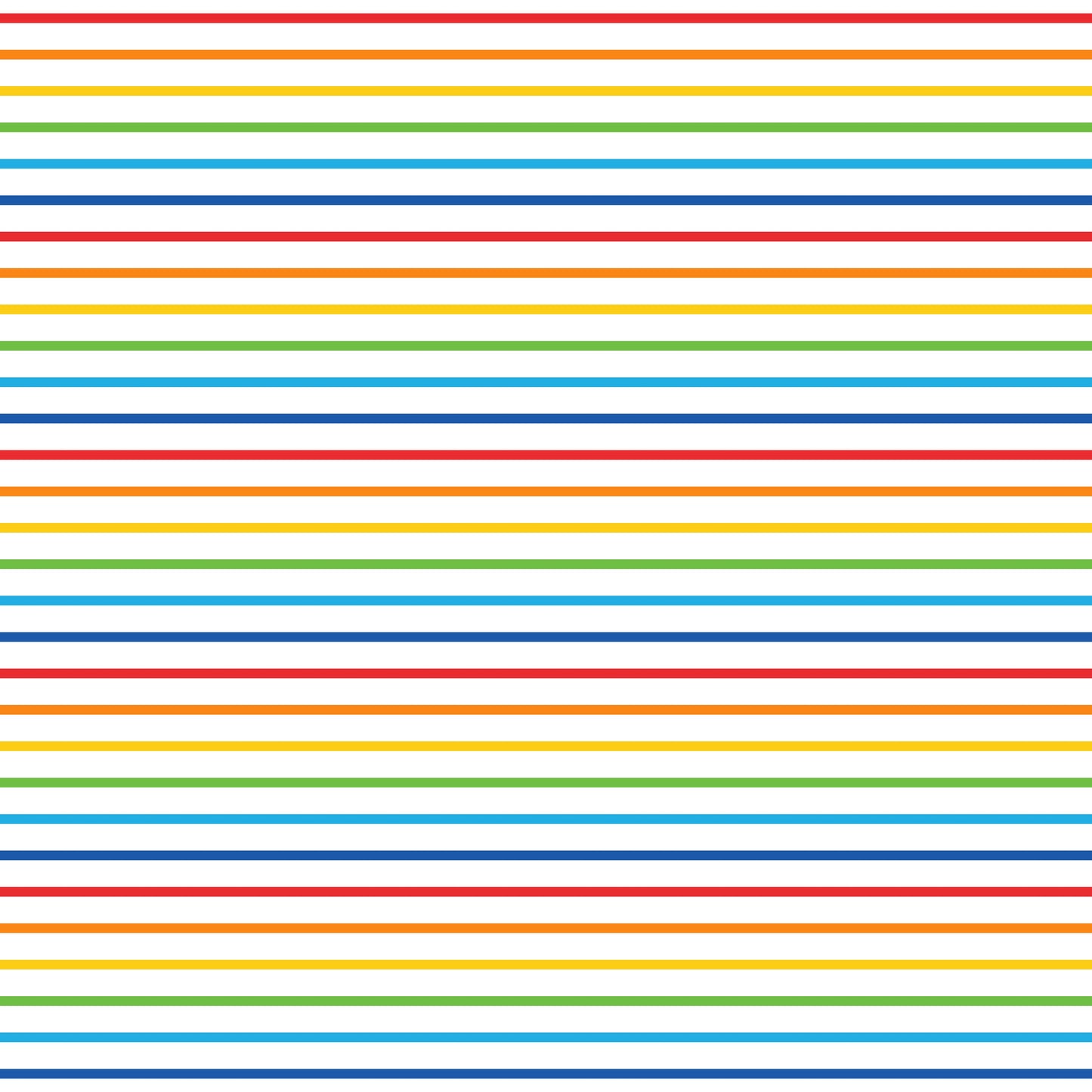 Stripes of Red, Orange, Yellow, Green & Blue (Adhesive Vinyl - 12" x 12" Printed Sheet)
