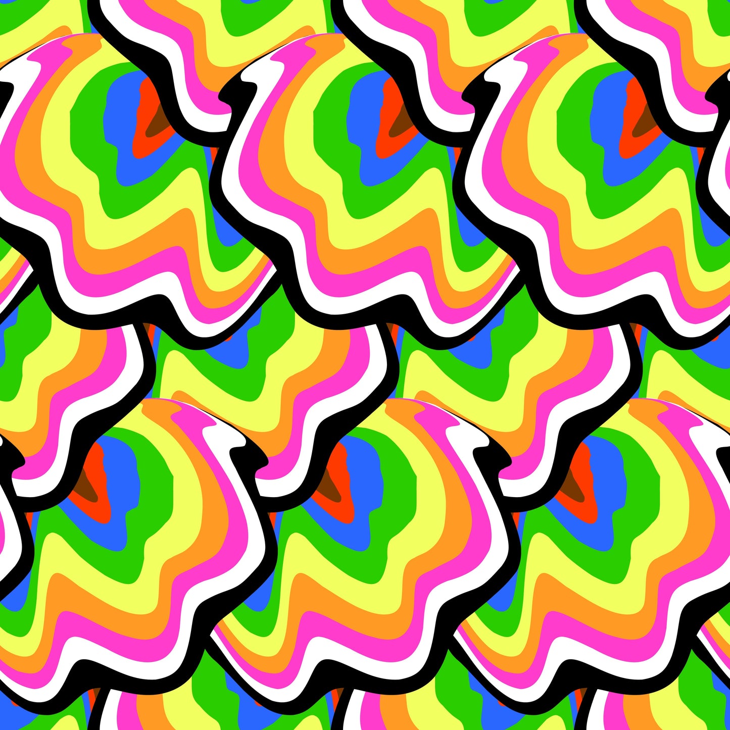 Funky Geode Rainbow Colored (Adhesive Vinyl - 12" x 12" Printed Sheet)