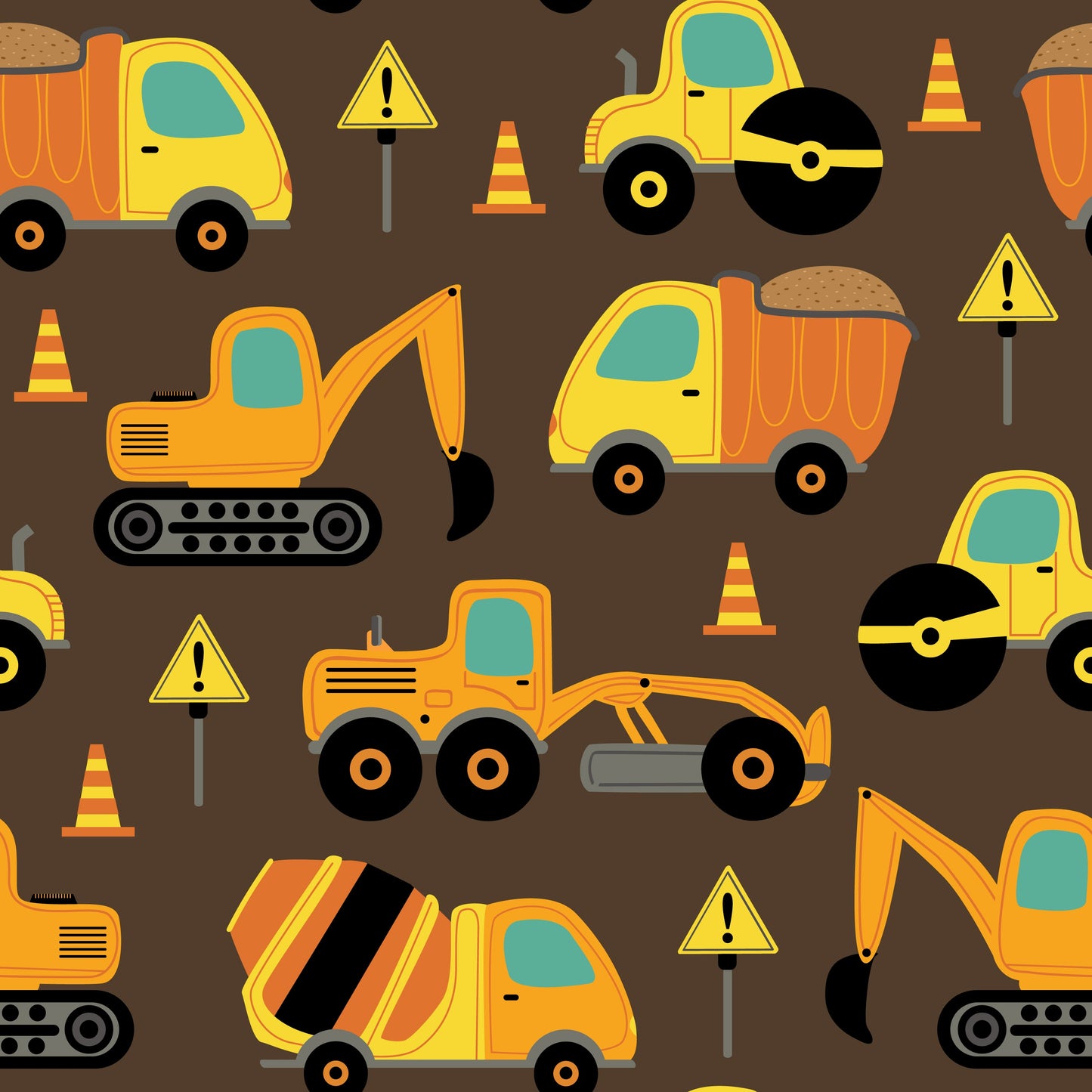 Truck Construction (Faux Leather - 8" x 13" Printed Sheet)