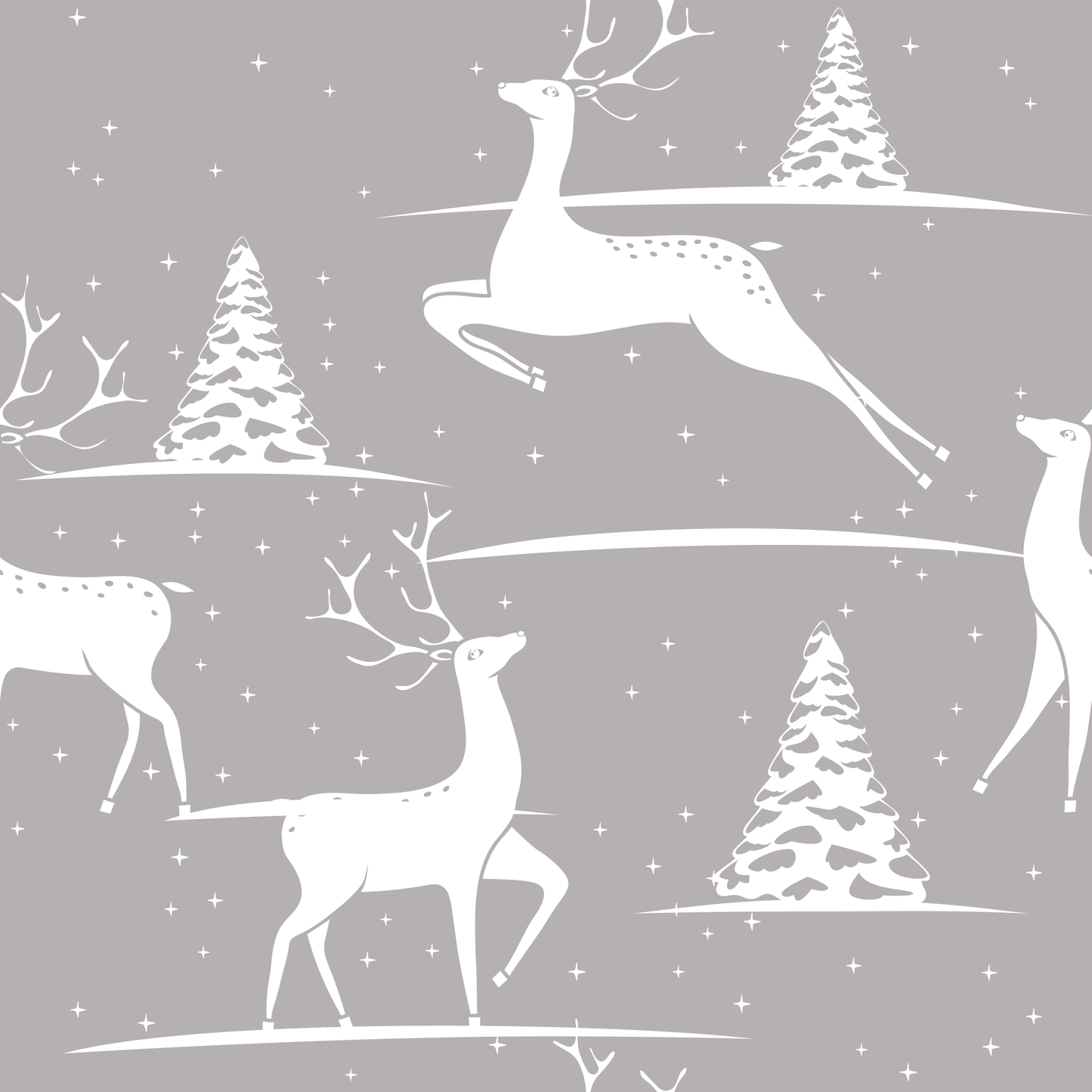 Christmas Reindeer (Faux Leather - 8" x 13" Printed Sheet)