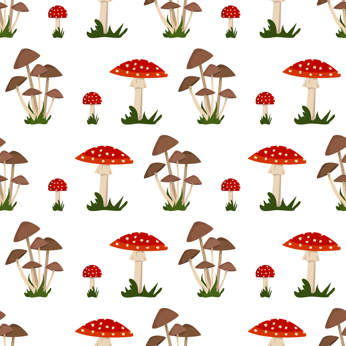 Field of Mushrooms (Faux Leather - 8" x 13" Printed Sheet)