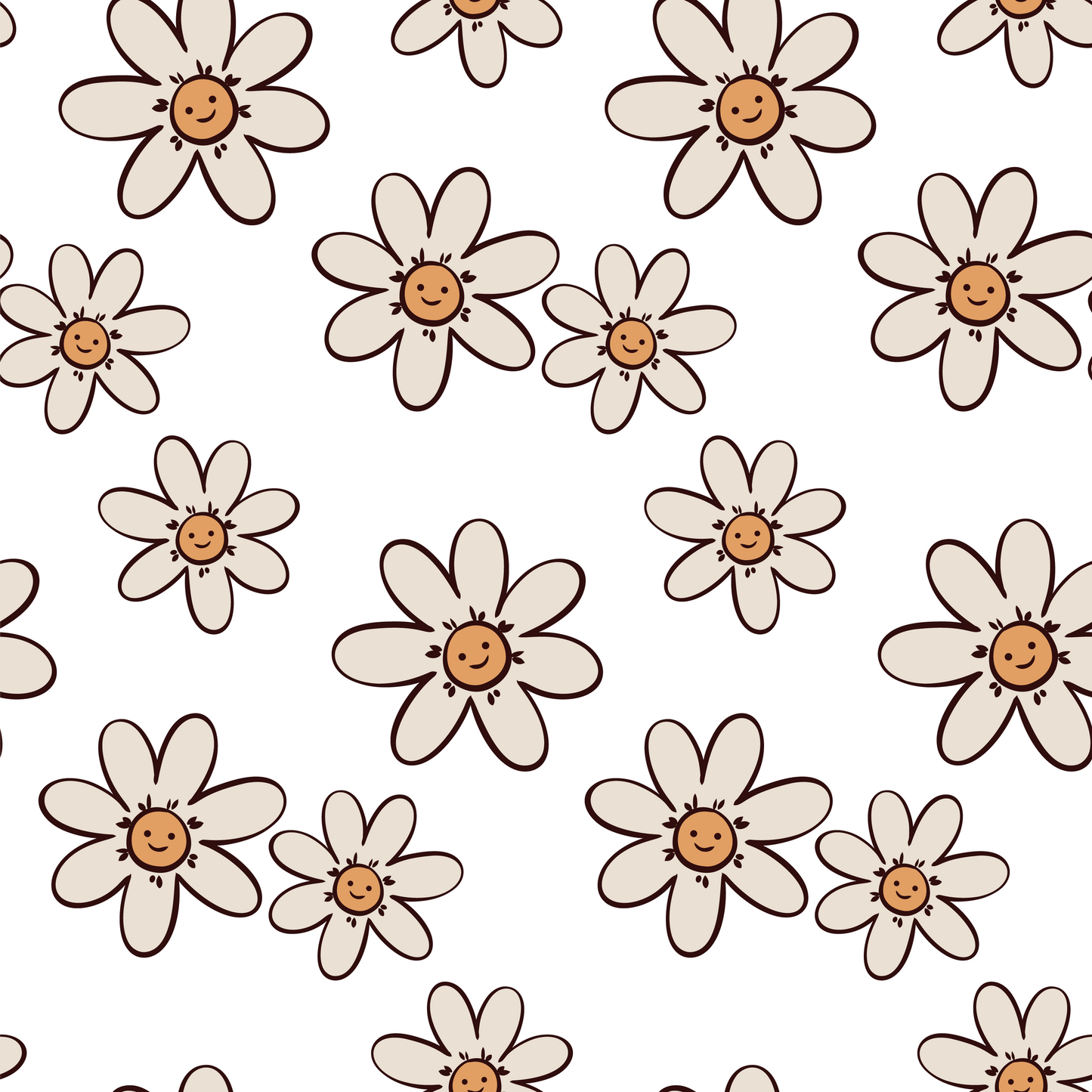 Smile Daisy (Faux Leather - 8" x 13" Printed Sheet)