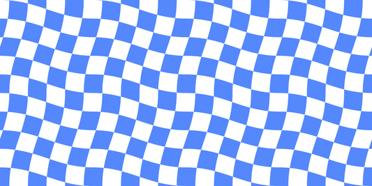 Blue Groovy Checked (Faux Leather - 8" x 13" Printed Sheet)