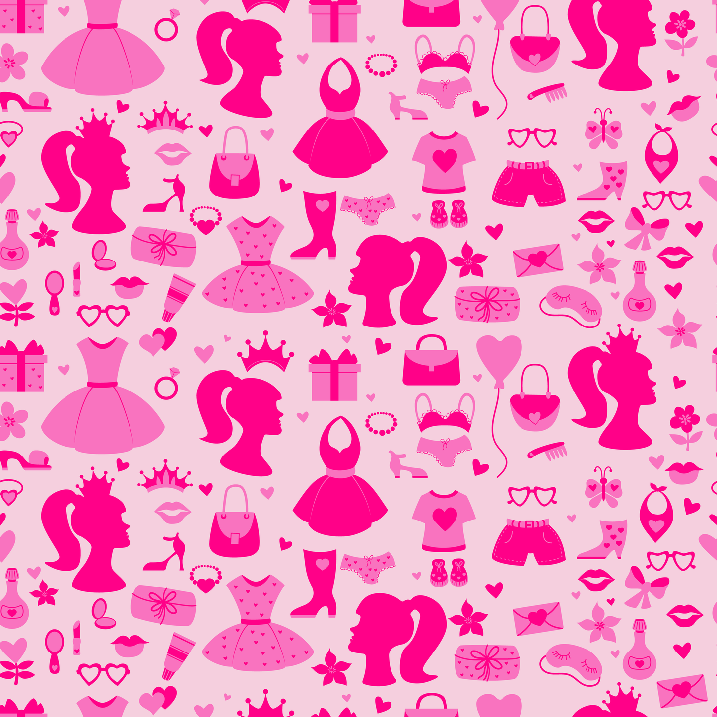 Pink Fashion Doll (Adhesive Vinyl - 12" x 12" Printed Sheet)