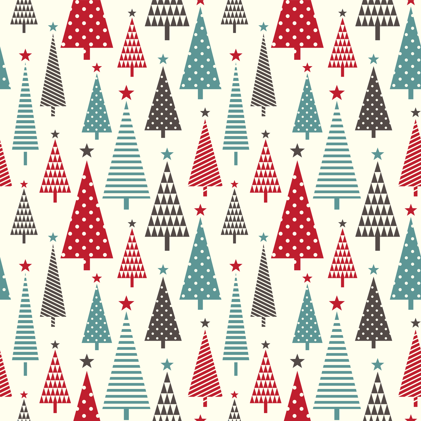 Modern Christmas Trees (Faux Leather - 8" x 13" Printed Sheet)
