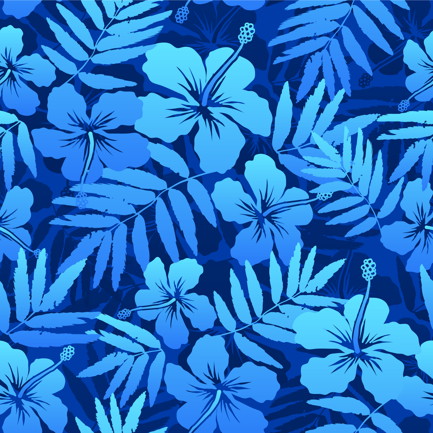 Blue Hawaii (Faux Leather - 8" x 13" Printed Sheet)